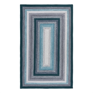Safavieh Braided 6'-0&quot x 9'-0&quot Polypropylene Hand Woven Rug in Teal /Multi-Color