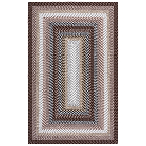 Safavieh Braided 2'-0&quot x 3'-0&quot Polypropylene Hand Woven Rug in Brown/Multi-Color