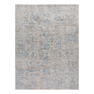 Safavieh Bedford 9'-0&quot x 12'-0&quot Cotton Hand Loomed Rug in Beige / Blue