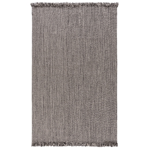 Safavieh Braided 300 6'-0&quot x 6'-0&quot Polypropylene Hand Woven Rug in Gray / Ivory
