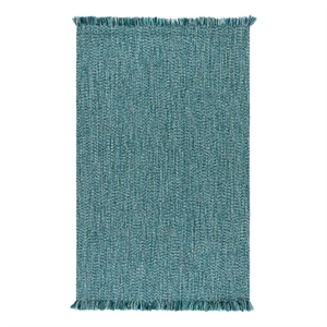 Safavieh Braided 300 6'-0&quot x 6'-0&quot Polypropylene Hand Woven Rug in Turquoise