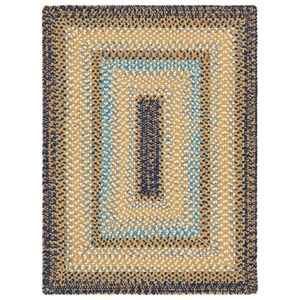Safavieh Braided 2'-0&quot x 3'-0&quot Polypropylene Hand Woven Rug in Brown / Navy
