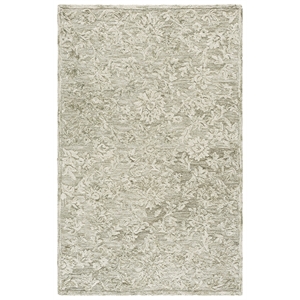safavieh blossom 6'-0&quot x 9'-0&quot wool and cotton hand tufted rug in sage / ivory