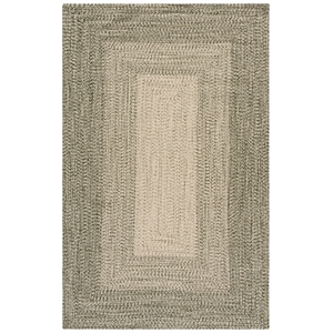 Safavieh Braided 2'-0&quot x 3'-0&quot Polypropylene Hand Woven Rug in Beige / Green