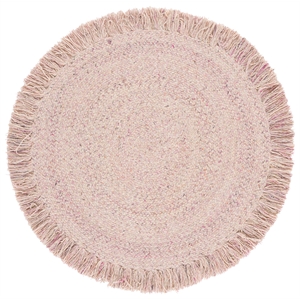 Safavieh Braided 3'-0&quot x 3'-0&quot Wool  Hand Woven Rug in Pink