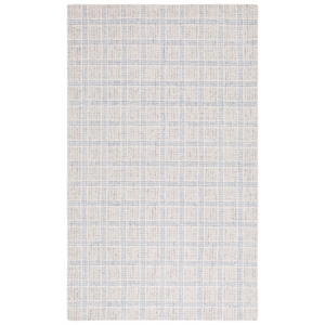 Safavieh Ebony 3'-0&quot x 3'-0&quot Wool  Hand Tufted Rug in Silver / Ivory