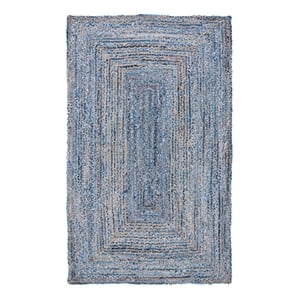 Safavieh Cape Cod 2'-3&quot x 5'-0&quot Jute and Cotton Hand Woven Rug in Blue / Natural