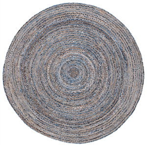 Safavieh Cape Cod 3'-0&quot x 3'-0&quot Jute and Cotton Hand Woven Rug in Blue / Natural