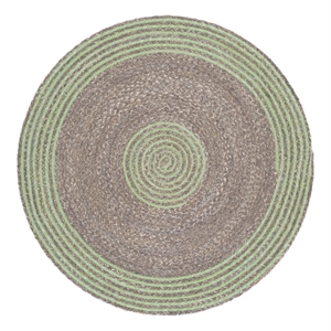 Safavieh Braided 3'-0&quot x 3'-0&quot Wool  Hand Woven Rug in Gray / Green