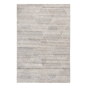 Safavieh Casablanca Shag 5'-0&quot x 8'-0&quot Wool Hand Tufted Rug in Beige / Gray