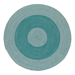 Safavieh Braided 5'-0&quot x 5'-0&quot Wool  Hand Woven Rug in Turquoise / Pink