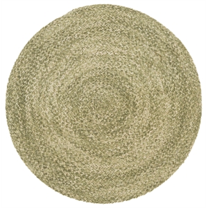 Safavieh Braided 4'-0&quot x 4'-0&quot Wool  Hand Woven Rug in Olive