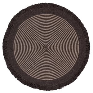Safavieh Braided 3'-0&quot x 3'-0&quot Wool  Hand Woven Rug in Brown