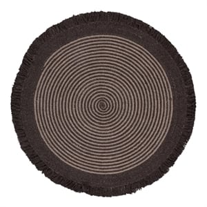 Safavieh Braided 5'-0&quot x 5'-0&quot Wool  Hand Woven Rug in Brown
