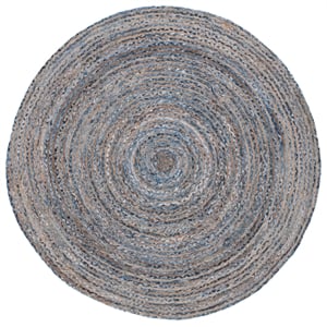 Safavieh Cape Cod 10'-0&quot x 10'-0&quot Jute and Cotton Hand Woven Rug in Blue/Natural
