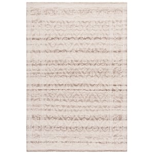 Safavieh Ebony 9'-0&quot x 12'-0&quot Wool and Cotton Hand Tufted Rug in Natural / Ivory