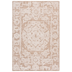Safavieh Ebony 6'-0&quot x 9'-0&quot Wool and Jute Hand Tufted Rug in Gold / Ivory