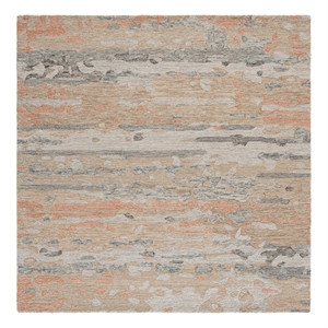 Safavieh Ebony 6'-0&quot x 6'-0&quot Wool and Cotton Hand Tufted Rug in Gray / Rust
