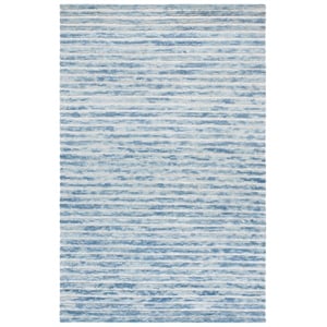 Safavieh Ebony 6'-0&quot x 9'-0&quot Wool and Cotton Hand Tufted Rug in Light Blue/Ivory