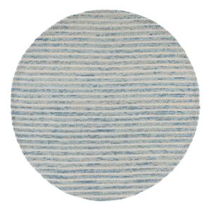 Safavieh Ebony 6'-0&quot x 6'-0&quot Wool and Cotton Hand Tufted Rug in Light Blue/Ivory