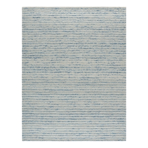 Safavieh Ebony 8'-0&quot x 10'-0&quot Wool and Cotton Hand Tufted Rug in LightBlue/Ivory