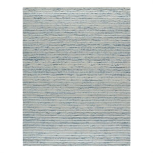 Safavieh Ebony 9'-0&quot x 12'-0&quot Wool and Cotton Hand Tufted Rug in LightBlue/Ivory