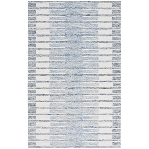 Safavieh Ebony 3'-0&quot x 5'-0&quot Wool and Cotton Hand Tufted Rug in Ivory / Blue