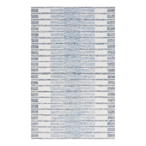 Safavieh Ebony 4'-0&quot x 6'-0&quot Wool and Cotton Hand Tufted Rug in Ivory / Blue