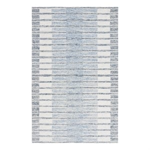 Safavieh Ebony 5'-0&quot x 8'-0&quot Wool and Cotton Hand Tufted Rug in Ivory / Blue