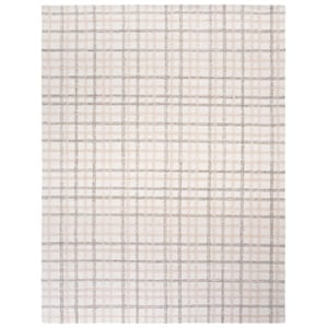 Safavieh Ebony 11'-0&quot x 15'-0&quot Wool and Cotton Hand Tufted Rug in Beige / Ivory