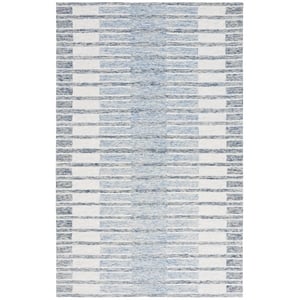 Safavieh Ebony 6'-0&quot x 9'-0&quot Wool and Cotton Hand Tufted Rug in Ivory / Blue
