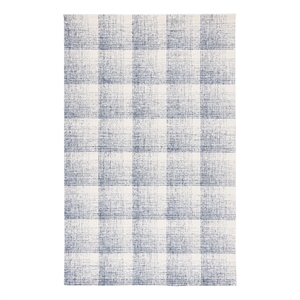 Safavieh Ebony 5'-0&quot x 8'-0&quot Wool and Cotton Hand Tufted Rug in Ivory / Blue