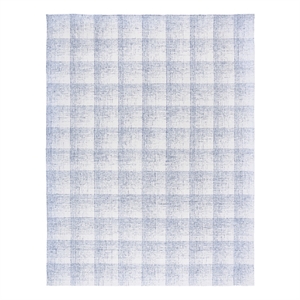 Safavieh Ebony 8'-0&quot x 10'-0&quot Wool and Cotton Hand Tufted Rug in Ivory / Blue
