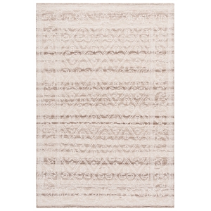 Safavieh Ebony 6'-0&quot x 6'-0&quot Wool and Cotton Hand Tufted Rug in Natural / Ivory