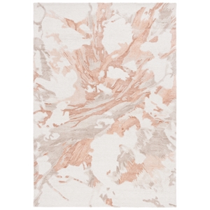 Safavieh Fifth Avenue 6'-0&quot x 9'-0&quot Wool  Hand Tufted Rug in Beige / Rust