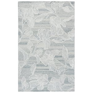 Safavieh Glamour 6'-0&quot x 6'-0&quot Wool Hand Tufted Rug in Silver / Ivory