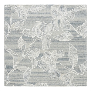 Safavieh Glamour 6'-0&quot x 6'-0&quot Wool Hand Tufted Rug in Silver / Ivory