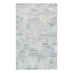 Safavieh Glamour 8'-0&quot x 10'-0&quot Wool Hand Tufted Rug in Silver / Ivory