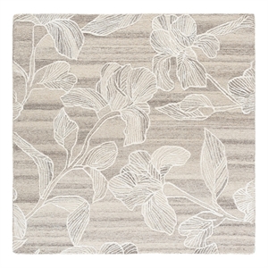 Safavieh Glamour 6'-0&quot x 6'-0&quot Wool Hand Tufted Rug in Light Brown / Ivory