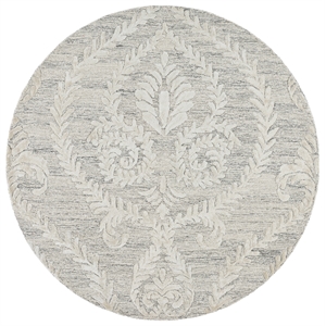 Safavieh Glamour 6'-0&quot x 6'-0&quot Wool  Hand Tufted Rug in Gray / Beige