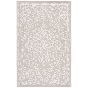 Safavieh Glamour 9'-0&quot x 12'-0&quot Wool  Hand Tufted Rug in Beige / Ivory
