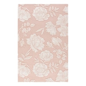 Safavieh Glamour 5'-0&quot x 8'-0&quot Wool Hand Tufted Rug in Pink / Ivory