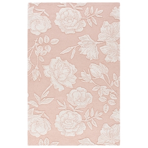Safavieh Glamour 8'-0&quot x 10'-0&quot Wool Hand Tufted Rug in Pink / Ivory