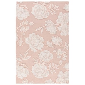 Safavieh Glamour 9'-0&quot x 12'-0&quot Wool Hand Tufted Rug in Pink / Ivory