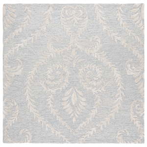 Safavieh Glamour 6'-0&quot x 6'-0&quot Wool  Hand Tufted Rug in Blue / Ivory