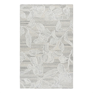 Safavieh Glamour 8'-0&quot x 10'-0&quot Wool Hand Tufted Rug in Gray / Ivory