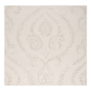 Safavieh Glamour 6'-0&quot x 6'-0&quot Wool  Hand Tufted Rug in Beige / Ivory