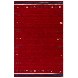 Safavieh Himalaya 3'-0&quot x 5'-0&quot Wool  Hand Loomed Rug in Red