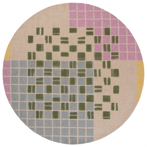Safavieh Genre 6'-0&quot x 6'-0&quot Wool and Cotton Hand Tufted Rug in Pink / Green