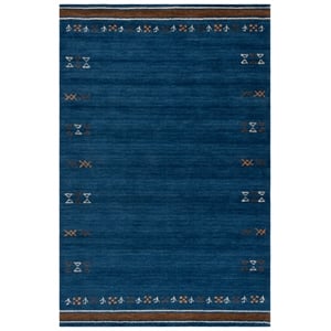 Safavieh Himalaya 3'-0&quot x 5'-0&quot Wool  Hand Loomed Rug in Blue / Rust